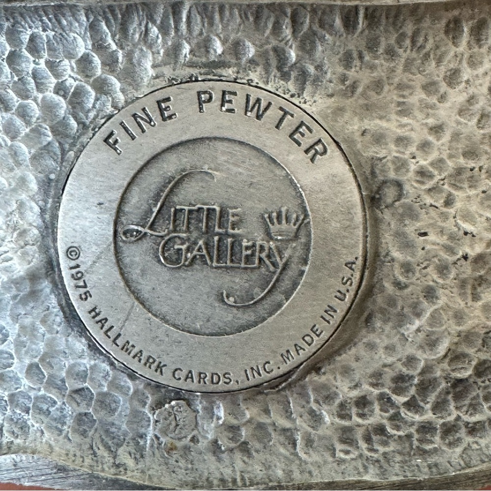 Pewter Dog Figurine by Philip Kraczkowski Hallmark Cards 1975 Little Gallery - Picture 9 of 13